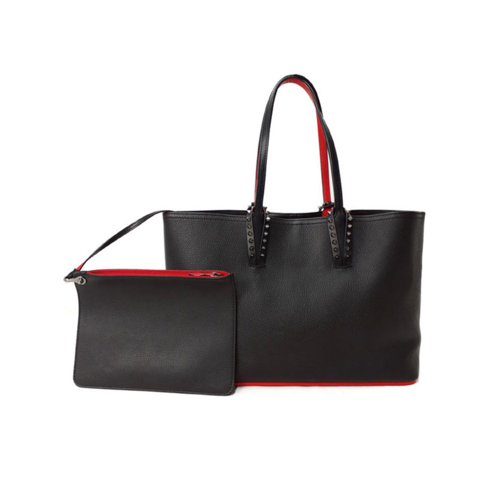 Christian Louboutin Cabata Small Tote Bag Black Red